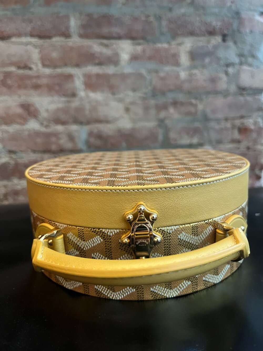 Goyard Yellow Goyardine Canvas Alto Hatbox Box Trunk Bag - Picture 4 of 7